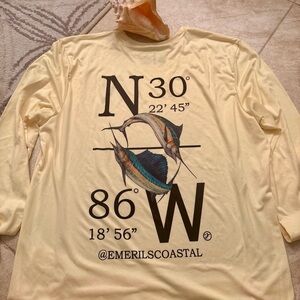 Yellow Rash guard Graphic Long Sleeve Shirt